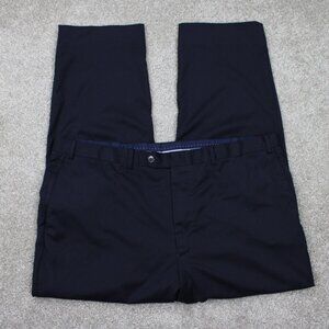 Peter Millar Dress Pants Mens 42R Blue Wool Stretch Flat Front w/ 30" inseam